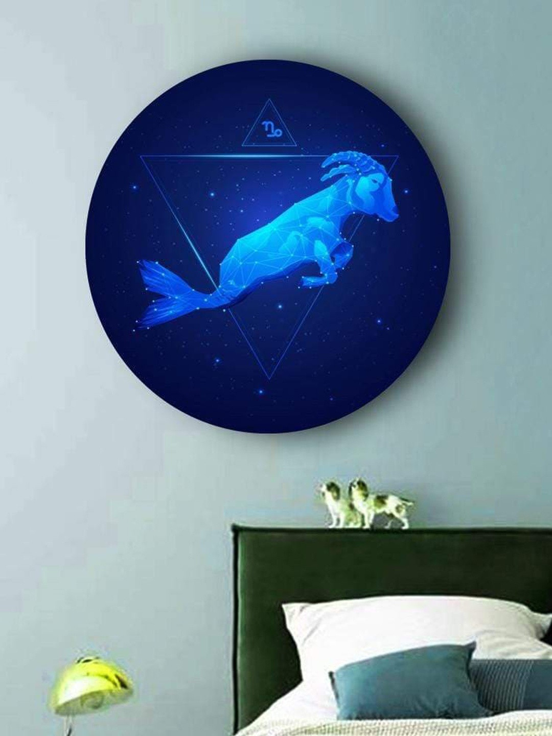 THE ARTMENT Beyond the Bluest Skies Zodiac Canvases (Matte Finish)- Capricorn (Small), Blue