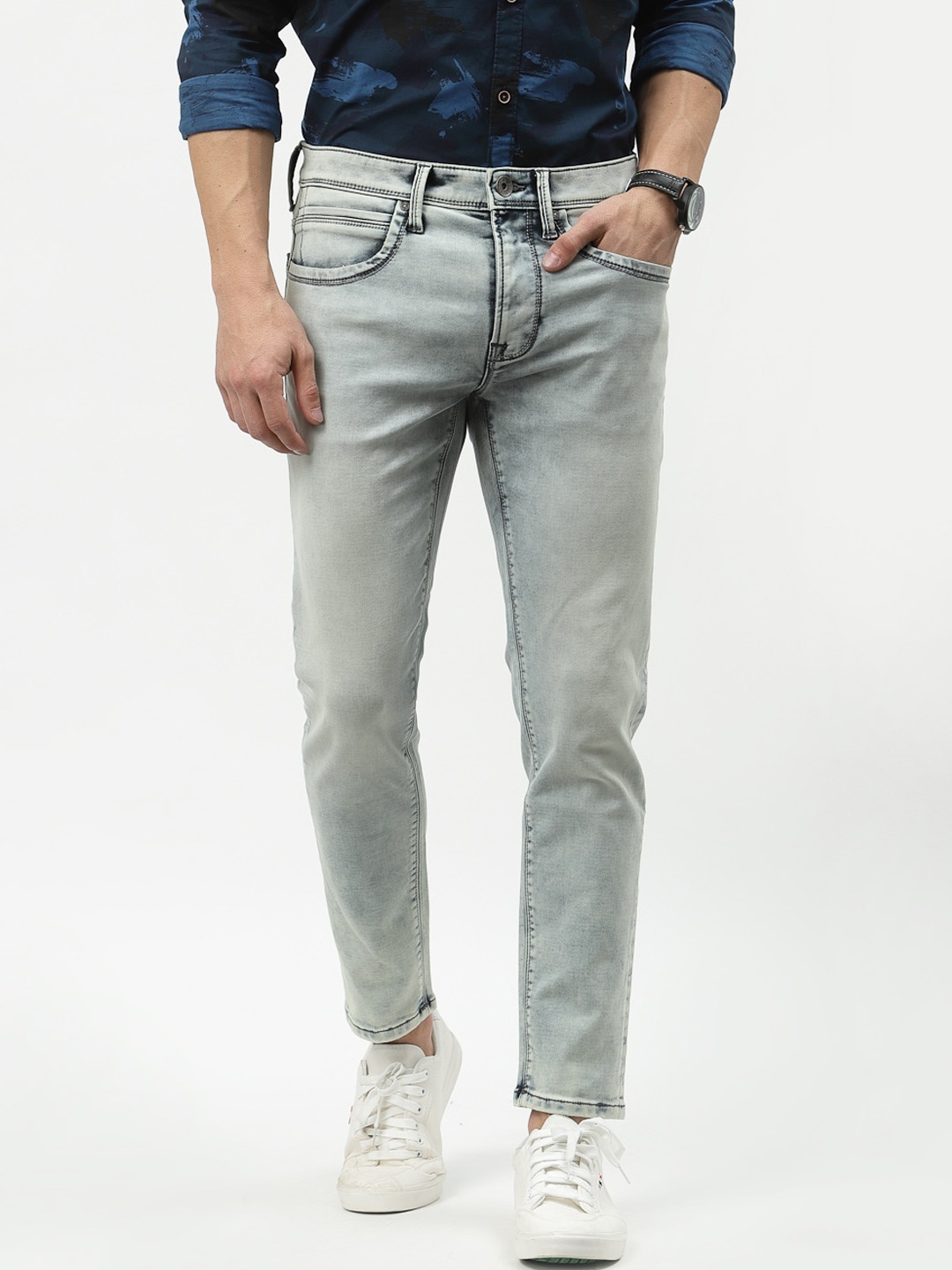 Pepe Jeans Men Heavy Fade Stretchable Jeans, Blue