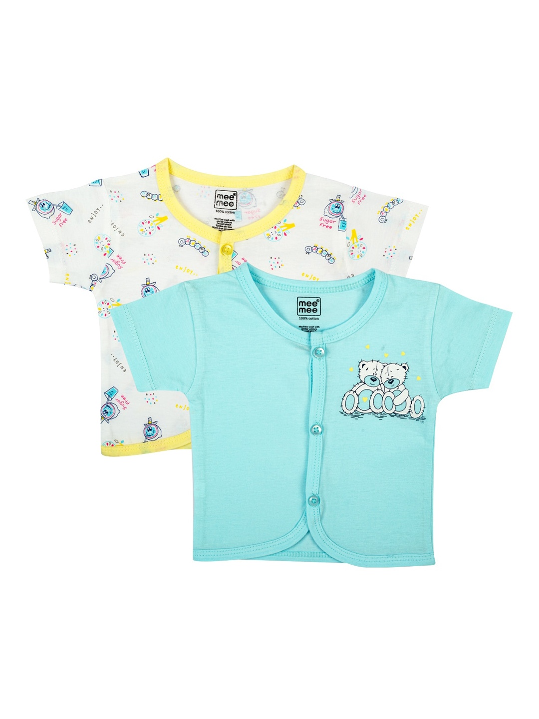 MeeMee Boys Pack Of 2 Cotton Jhablas, Blue