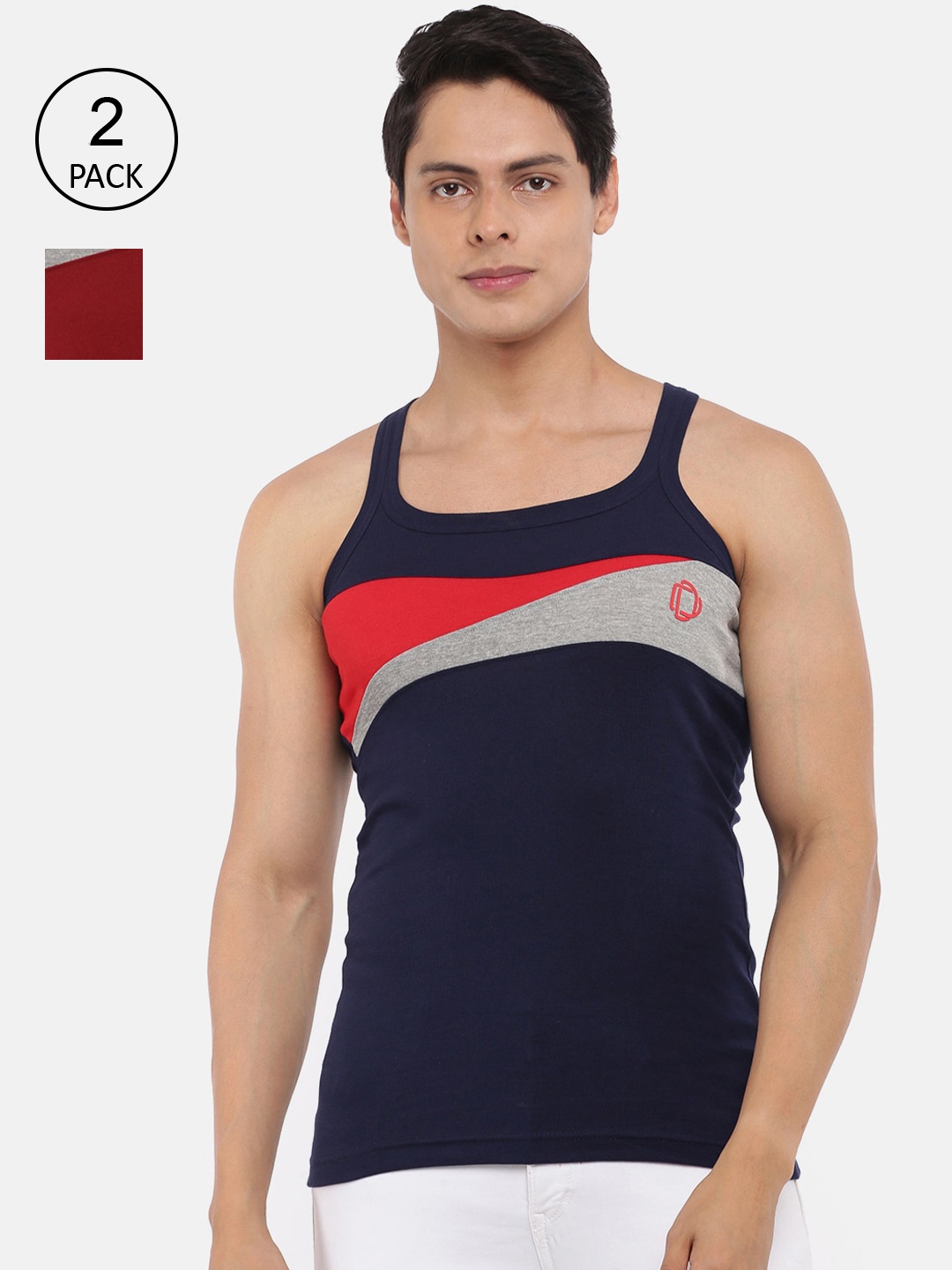 Dollar Bigboss Men Assorted Pack of 2 Super Combed Cotton Racerback Gym Vests MBB-12-PO2
Dollar Bigboss Men Assorted Pack of 2 Super Combed Cotton Racerback Gym Vests MBB-12-PO2