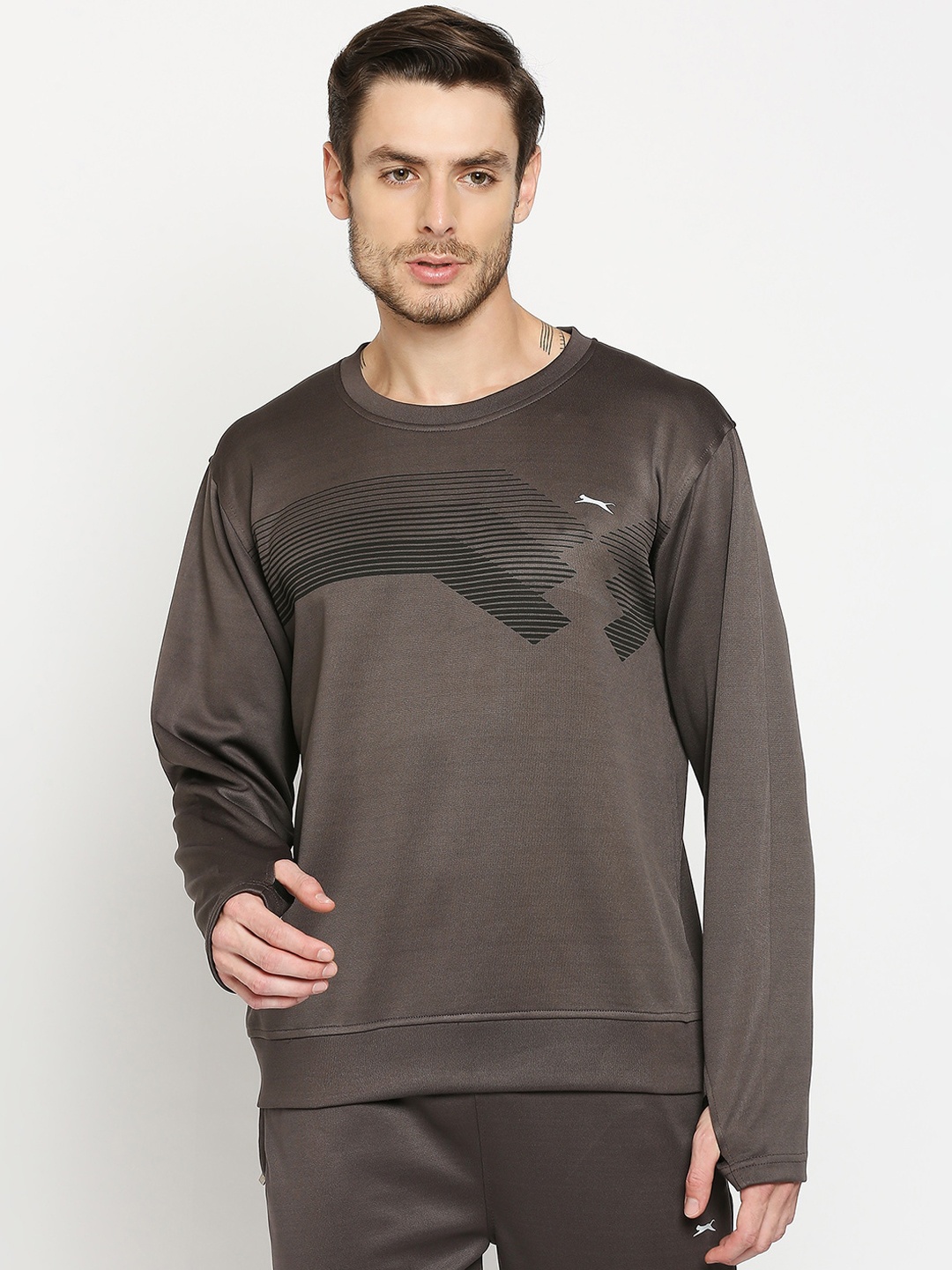 Black Panther Men Brown Sweatshirt