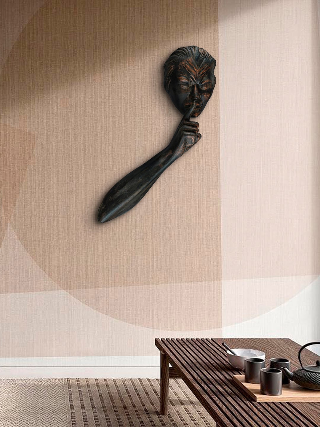 eCraftIndia Brown Man Face with Hand Pose Antique Finish Polyresin Wall Art, Coffee brown
eCraftIndia Brown Man Face with Hand Pose Antique Finish Polyresin Wall Art, Coffee brown