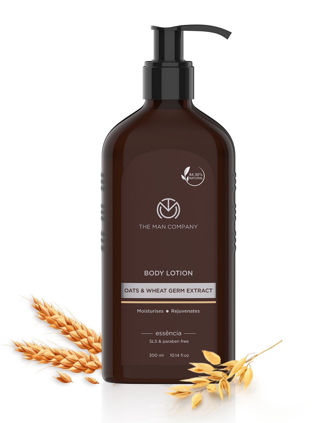 THE MAN COMPANY Body Lotion Oats & Wheat Extract with 24 Hours Moisturisation - 300 ml, Brown
THE MAN COMPANY Body Lotion Oats & Wheat Extract with 24 Hours Moisturisation - 300 ml, Brown