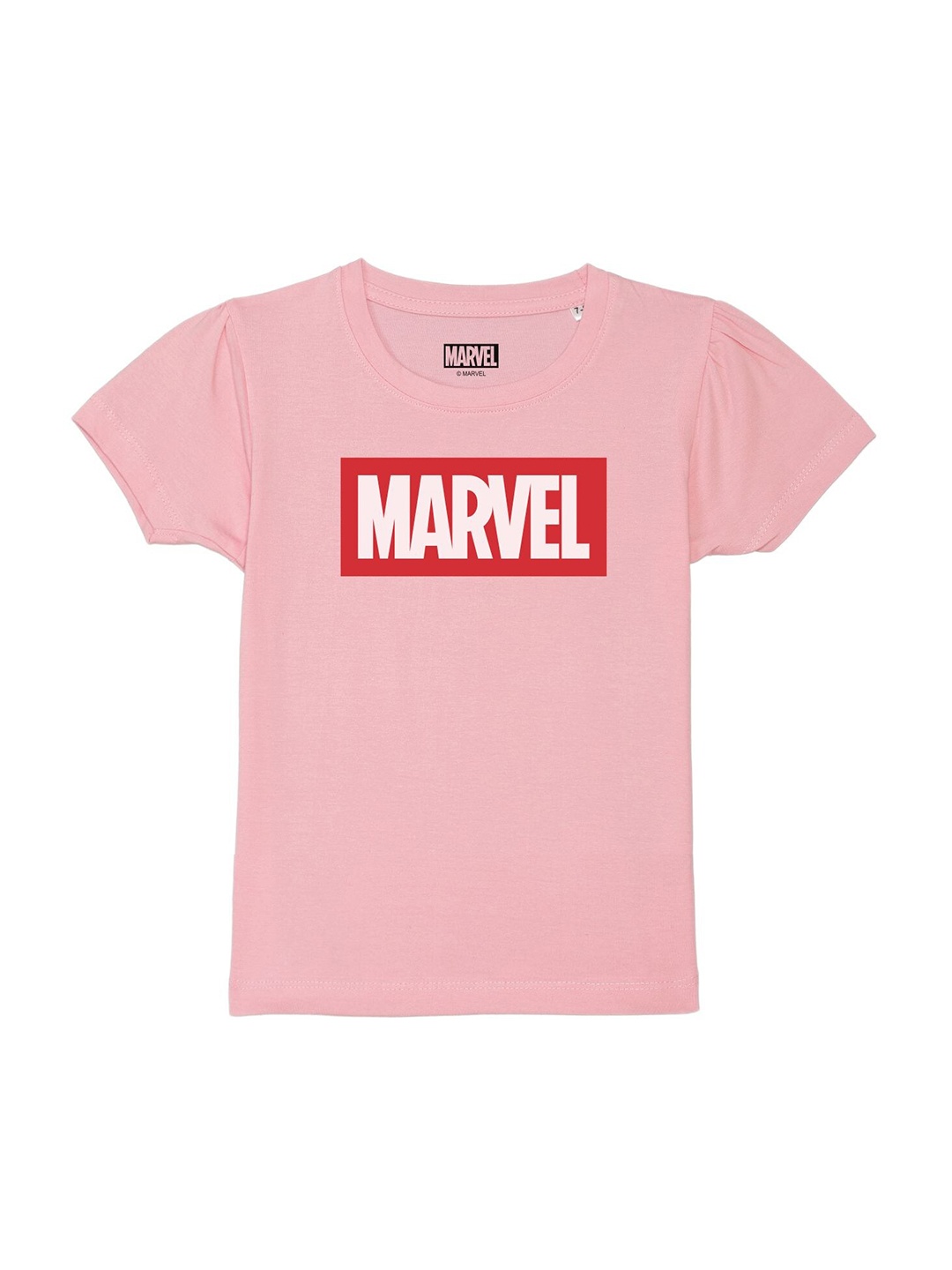 Marvel by Wear Your Mind Girls Pink Typography Printed Puff Sleeves Pure Cotton T-shirt
Marvel by Wear Your Mind Girls Pink Typography Printed Puff Sleeves Pure Cotton T-shirt