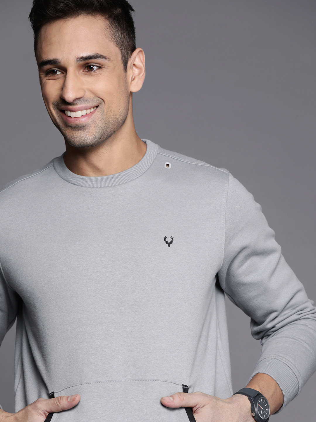 Allen Solly Sport Men Grey Solid Sweatshirt
Allen Solly Sport Men Grey Solid Sweatshirt