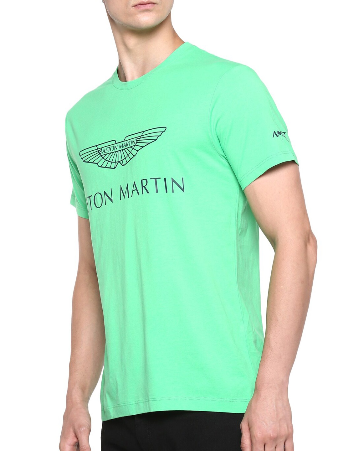HACKETT LONDON Men Green & Black Typography Printed T-shirt