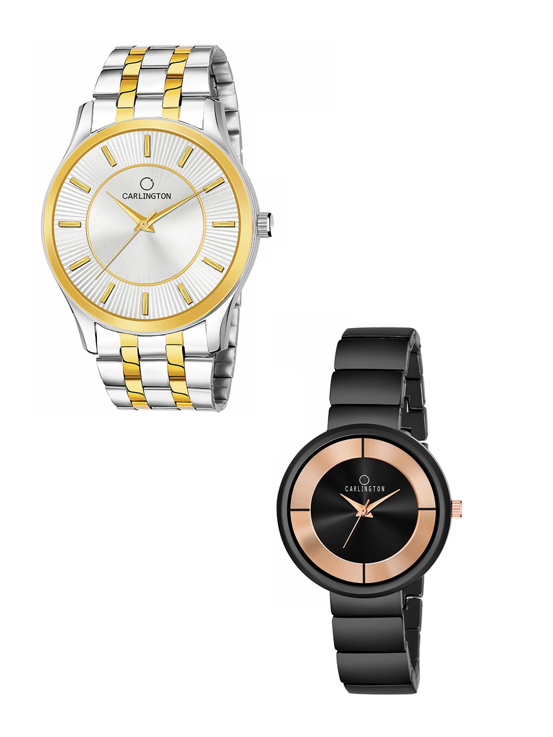 CARLINGTON Unisex Pack Of 2 Brass Dial & Steel Watch Combo CT-6220SS - 114 Black, Multi
CARLINGTON Unisex Pack Of 2 Brass Dial & Steel Watch Combo CT-6220SS - 114 Black, Multi