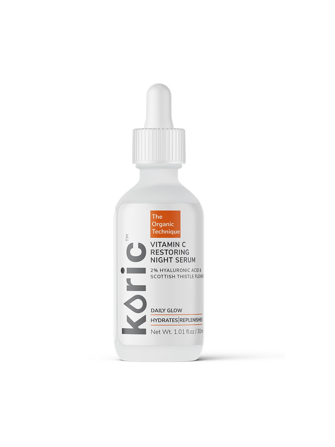 Koric Vitamin C Restoring Night Serum with 2% Hyaluronic Acid & Thistle Flower 30 ml, Transparent
Koric Vitamin C Restoring Night Serum with 2% Hyaluronic Acid & Thistle Flower 30 ml, Transparent