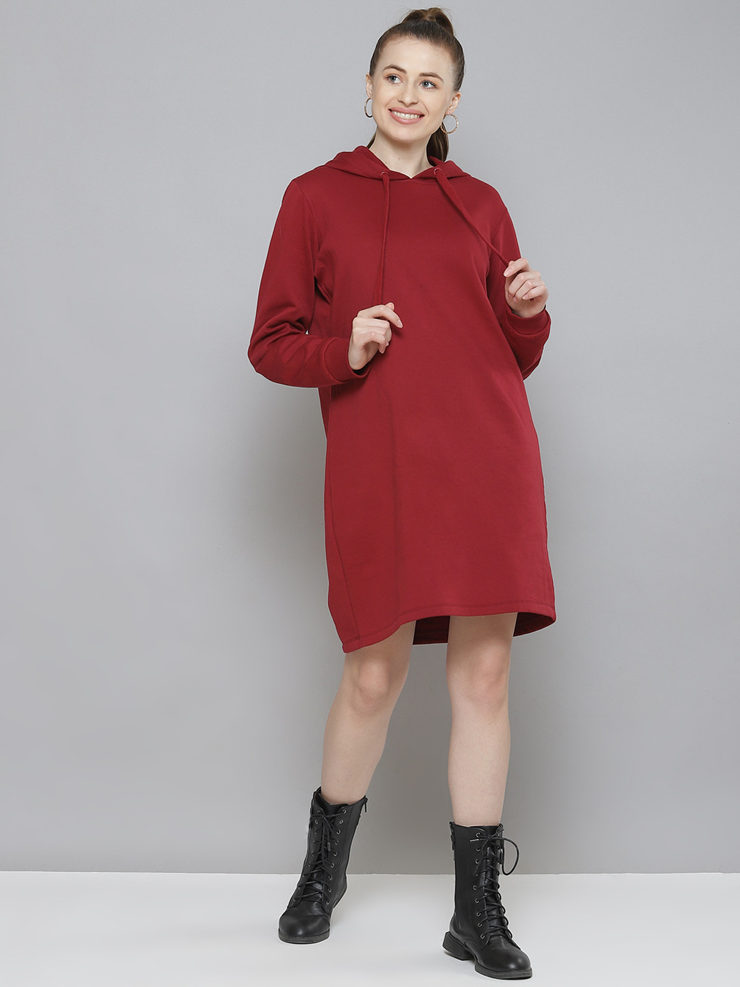 Femella Red Fleece Hooded Sweatshirt Style Jumper Dress
Femella Red Fleece Hooded Sweatshirt Style Jumper Dress