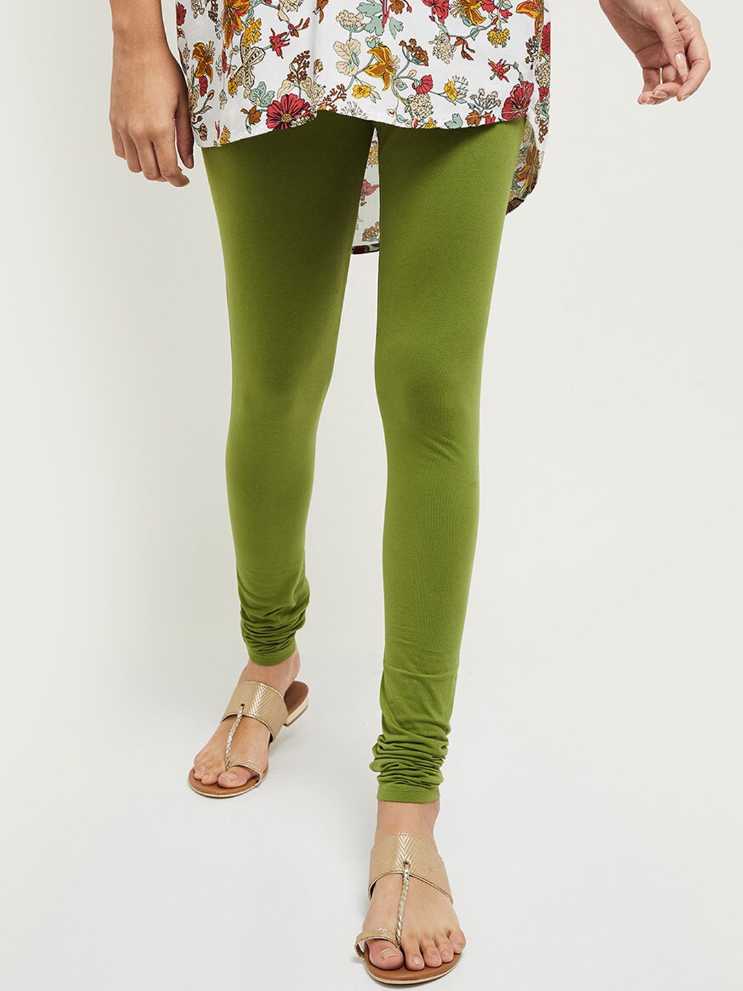 max Women Green Solid Churidar
max Women Green Solid Churidar