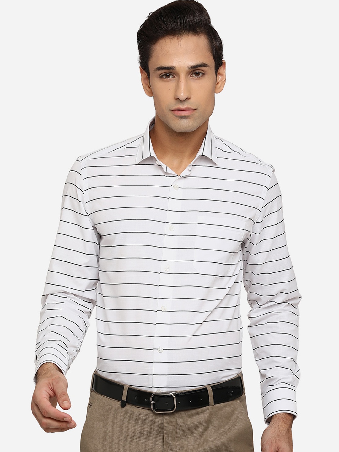 Greenfibre Men White Classic Slim Fit Horizontal Stripes Opaque Striped Formal Shirt
Greenfibre Men White Classic Slim Fit Horizontal Stripes Opaque Striped Formal Shirt
