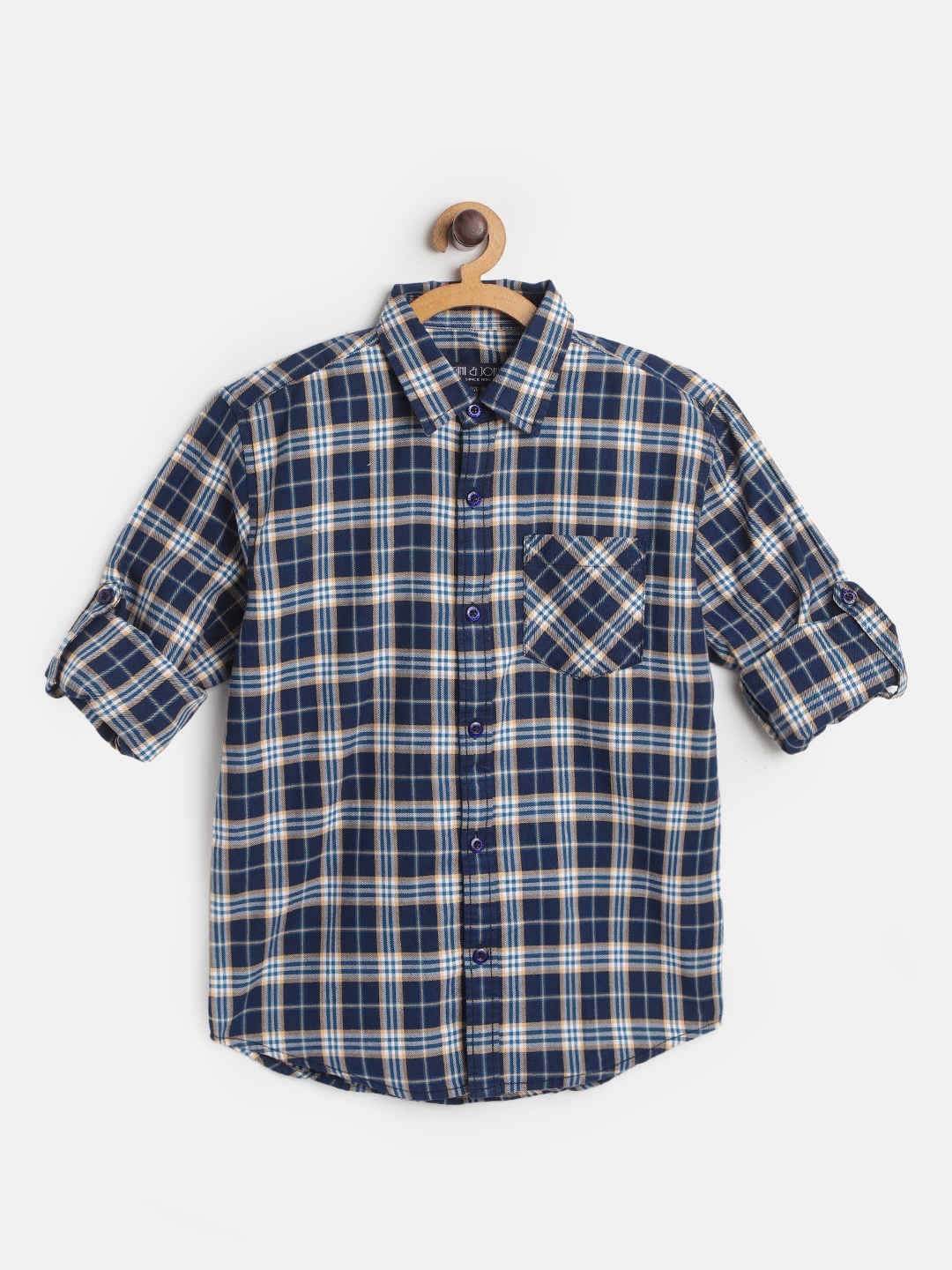 Gini and Jony Boys Navy & White Pure Cotton Tartan Checked Casual Shirt, Navy blue
Gini and Jony Boys Navy & White Pure Cotton Tartan Checked Casual Shirt, Navy blue