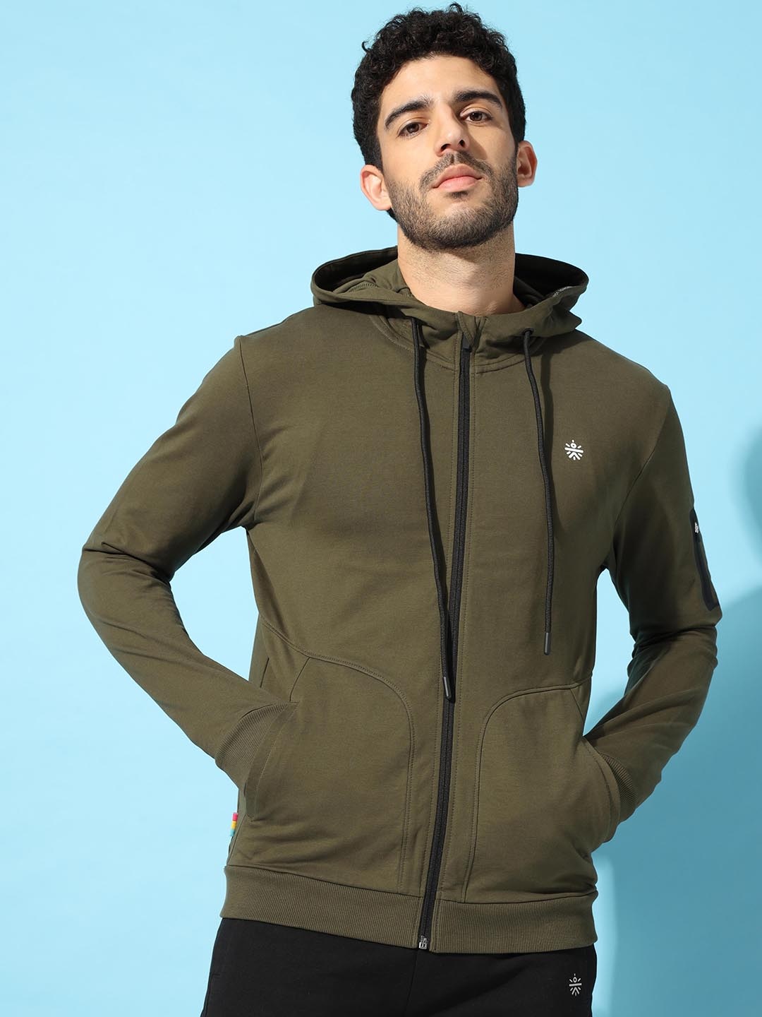 Cultsport Men Olive Green Sweatshirt