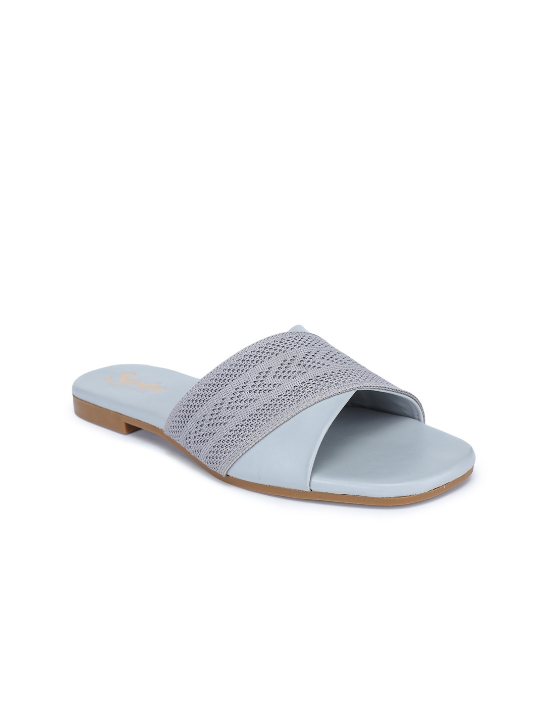 SAPATOS Women Grey Open Toe Flats