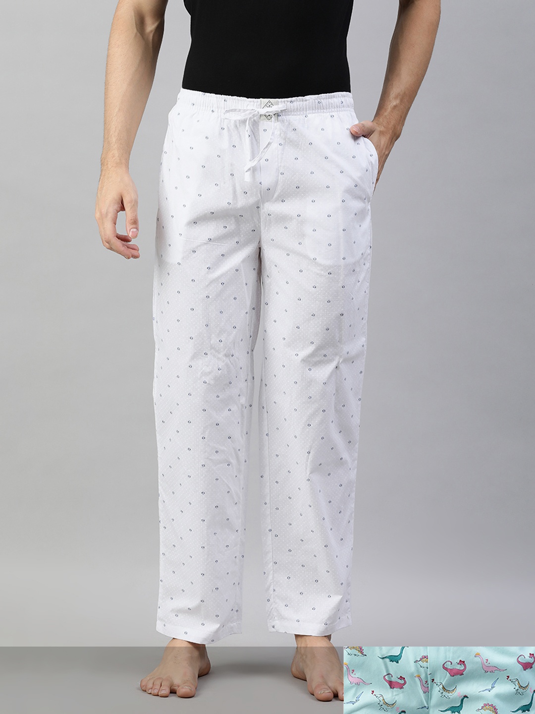 abof Men Pack of 2 Multi Printed Mid Rise Elasticated Pure Cotton Casual Lounge Pants
abof Men Pack of 2 Multi Printed Mid Rise Elasticated Pure Cotton Casual Lounge Pants