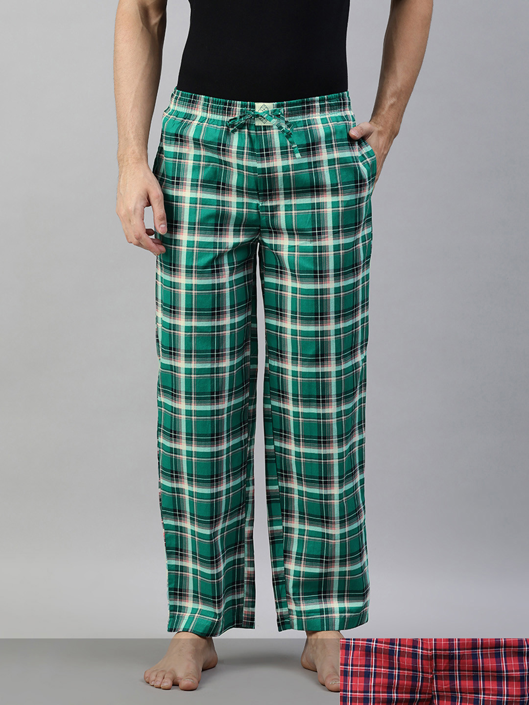 abof Men Pack of 2 Multi Printed Mid Rise Elasticated Pure Cotton Casual Lounge Pants
abof Men Pack of 2 Multi Printed Mid Rise Elasticated Pure Cotton Casual Lounge Pants