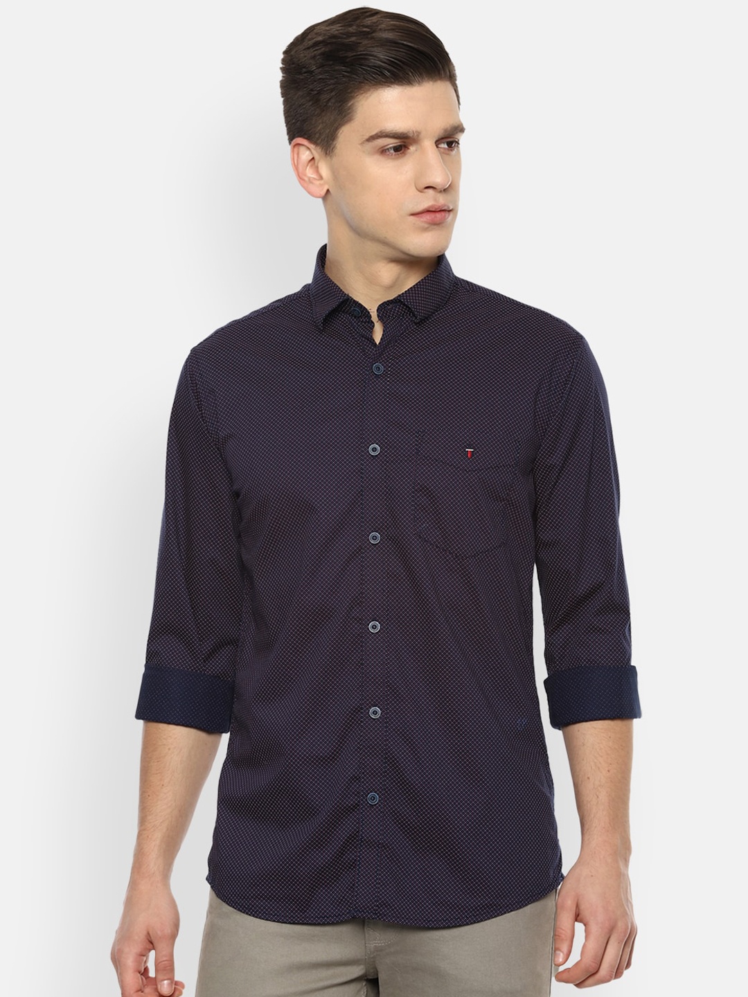 Louis Philippe Sport Men Navy Blue Pure Cotton Micro Ditsy Printed Slim Fit Casual Shirt
Louis Philippe Sport Men Navy Blue Pure Cotton Micro Ditsy Printed Slim Fit Casual Shirt