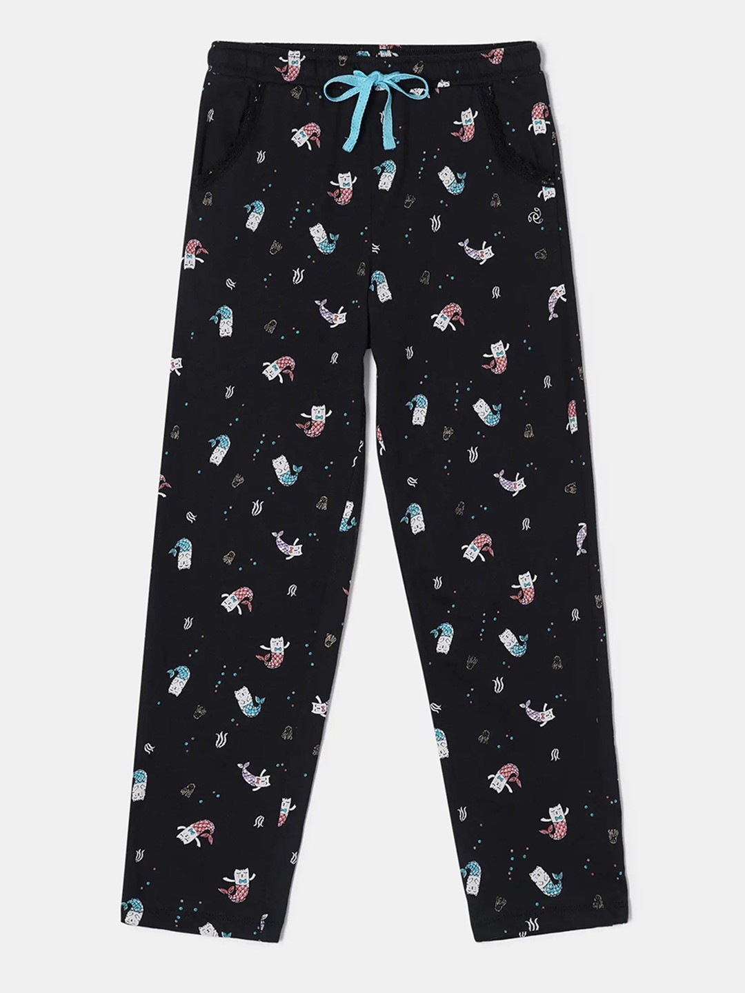 Jockey Girls Super Combed Cotton Printed Pyjama With Lace Trim On Pockets - RG04, Black
Jockey Girls Super Combed Cotton Printed Pyjama With Lace Trim On Pockets - RG04, Black