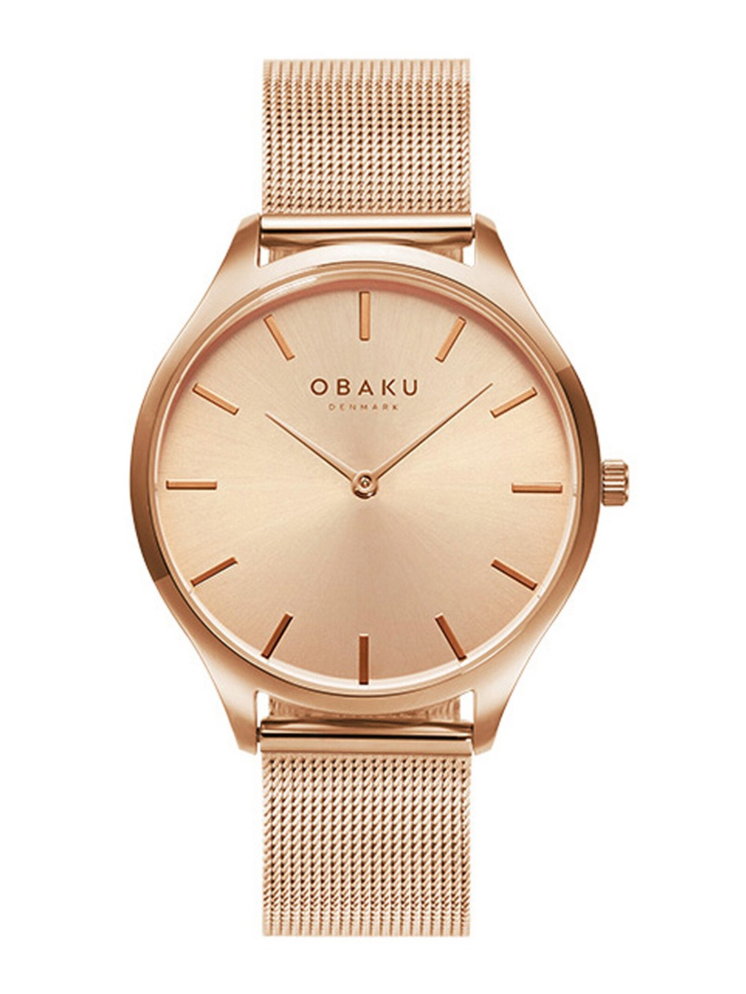 Obaku Women Rose Gold-Toned Brass Embellished Dial & Rose Gold Toned Stainless Steel Bracelet Style Straps Watch
Obaku Women Rose Gold-Toned Brass Embellished Dial & Rose Gold Toned Stainless Steel Bracelet Style Straps Watch