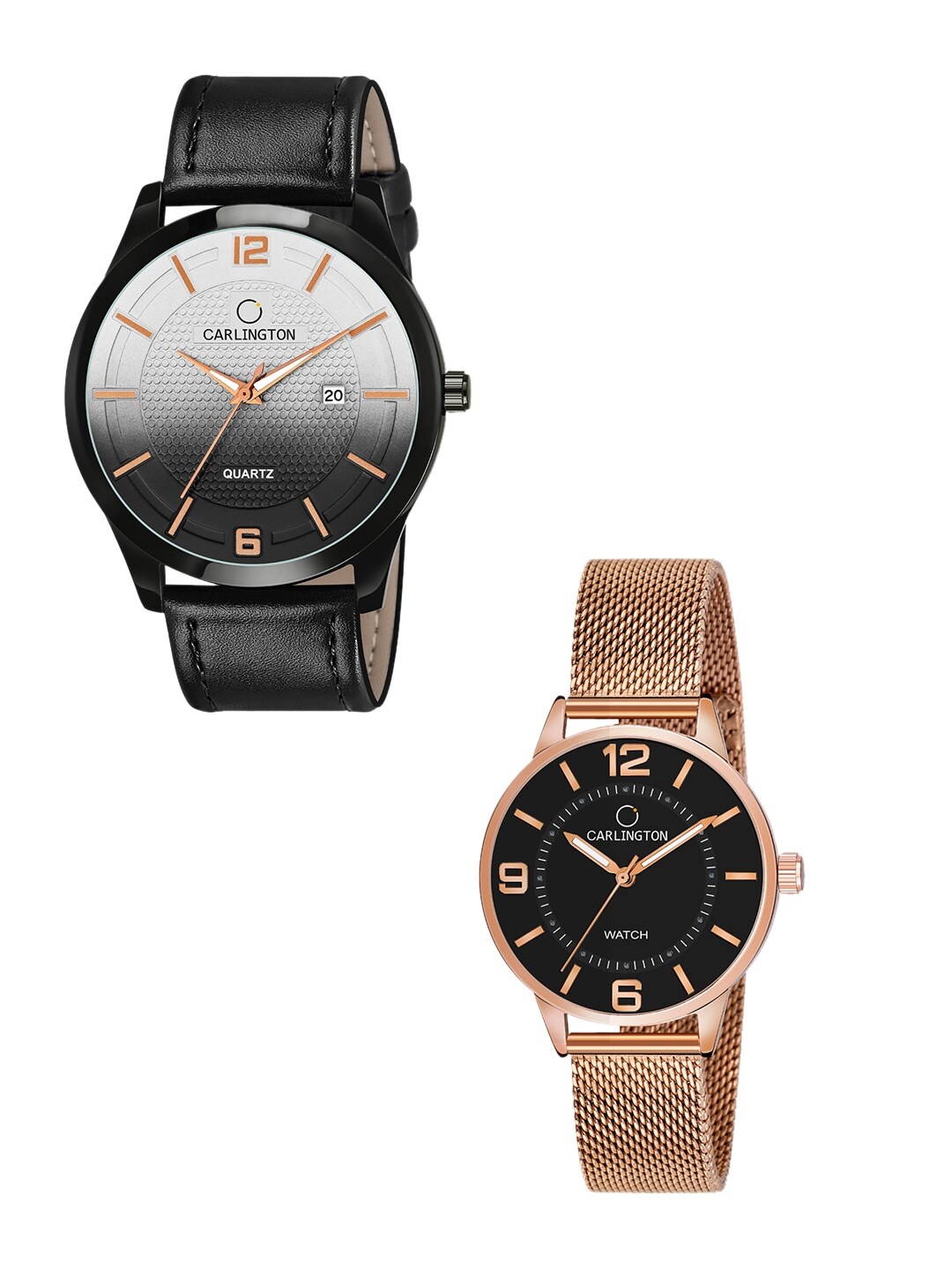 CARLINGTON Unisex Multicoloured Dial & Multicoloured Leather Straps Analogue Watch Combo CT1010 Black -
CARLINGTON Unisex Multicoloured Dial & Multicoloured Leather Straps Analogue Watch Combo CT1010 Black -