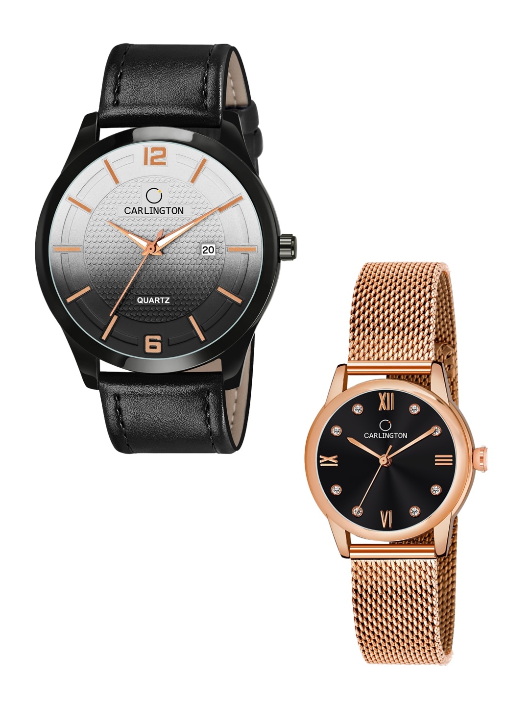 CARLINGTON Unisex Multicoloured Dial & Multicoloured Leather Straps Watch Gift Set, Black
CARLINGTON Unisex Multicoloured Dial & Multicoloured Leather Straps Watch Gift Set, Black