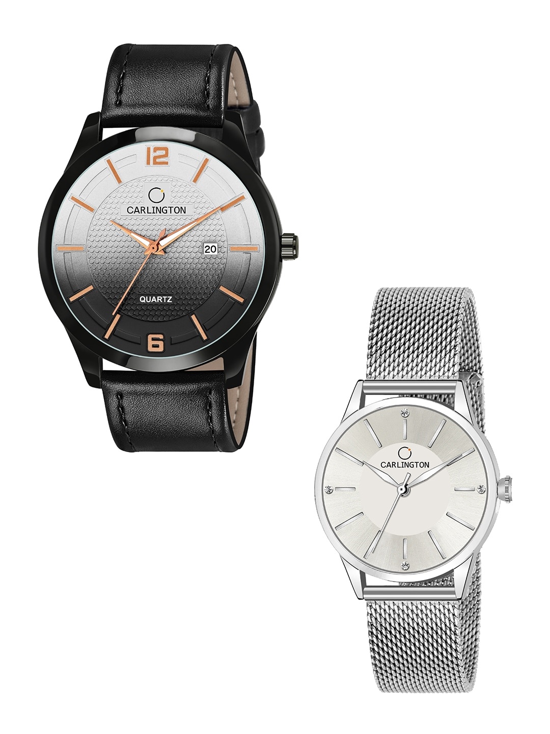 CARLINGTON Unisex Multicoloured Dial & Multicoloured Leather Straps Analogue Watch Combo CT1010 Black -
CARLINGTON Unisex Multicoloured Dial & Multicoloured Leather Straps Analogue Watch Combo CT1010 Black -