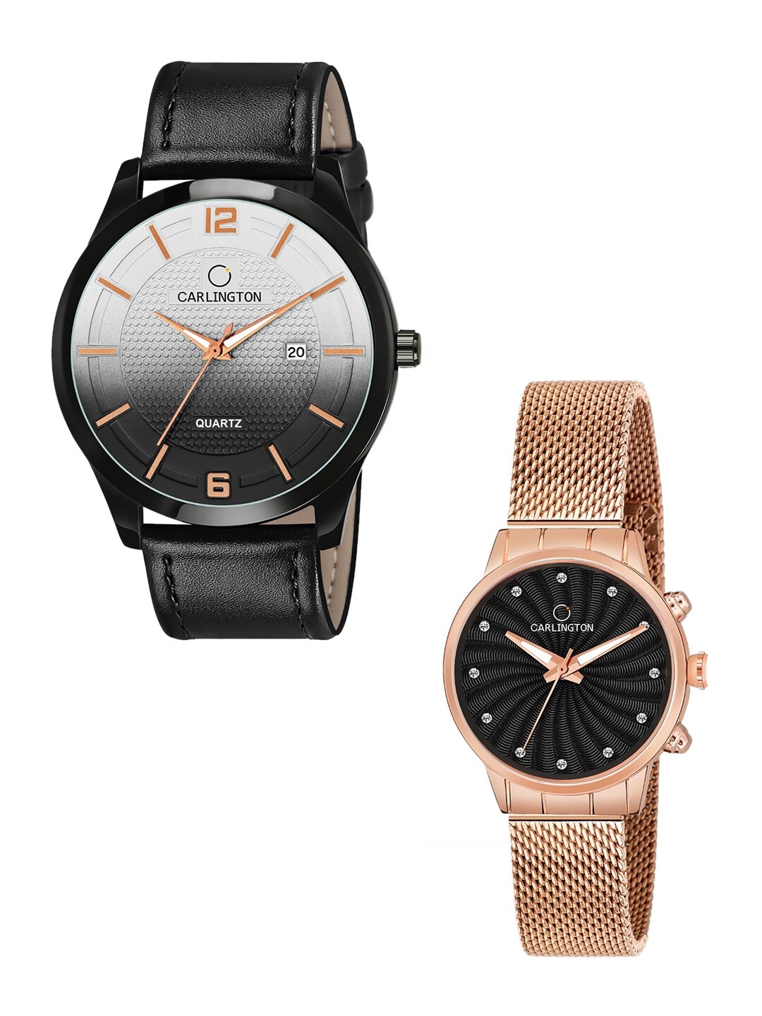 CARLINGTON Unisex Multicoloured Dial & Leather Straps Analogue Watch CT1010 Black - CT2017 Rose, Multi
CARLINGTON Unisex Multicoloured Dial & Leather Straps Analogue Watch CT1010 Black - CT2017 Rose, Multi