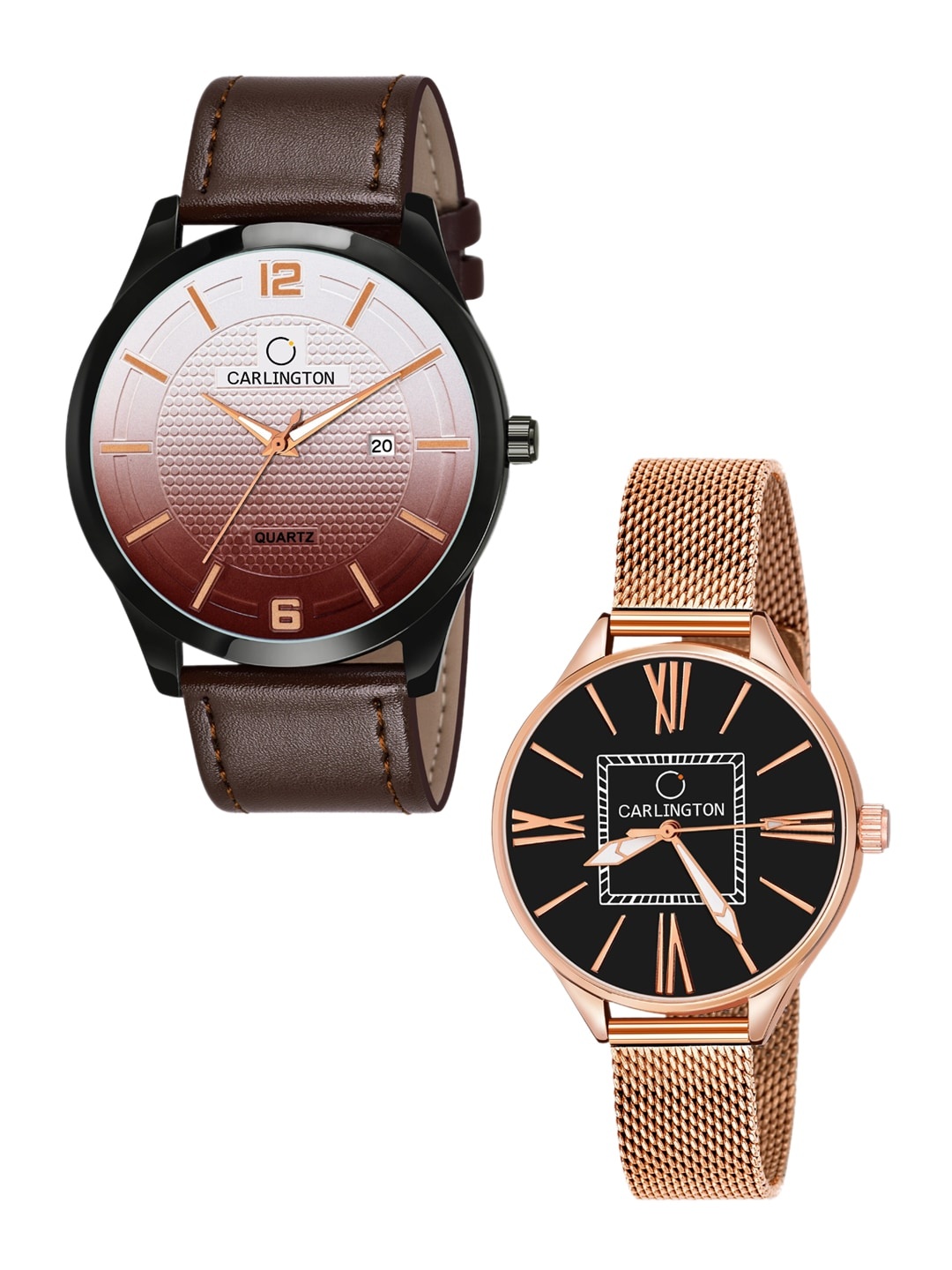 CARLINGTON Unisex Multicoloured Dial & Leather Straps Analogue Watch CT1010 Brown - CT2015 Rose, Multi
CARLINGTON Unisex Multicoloured Dial & Leather Straps Analogue Watch CT1010 Brown - CT2015 Rose, Multi