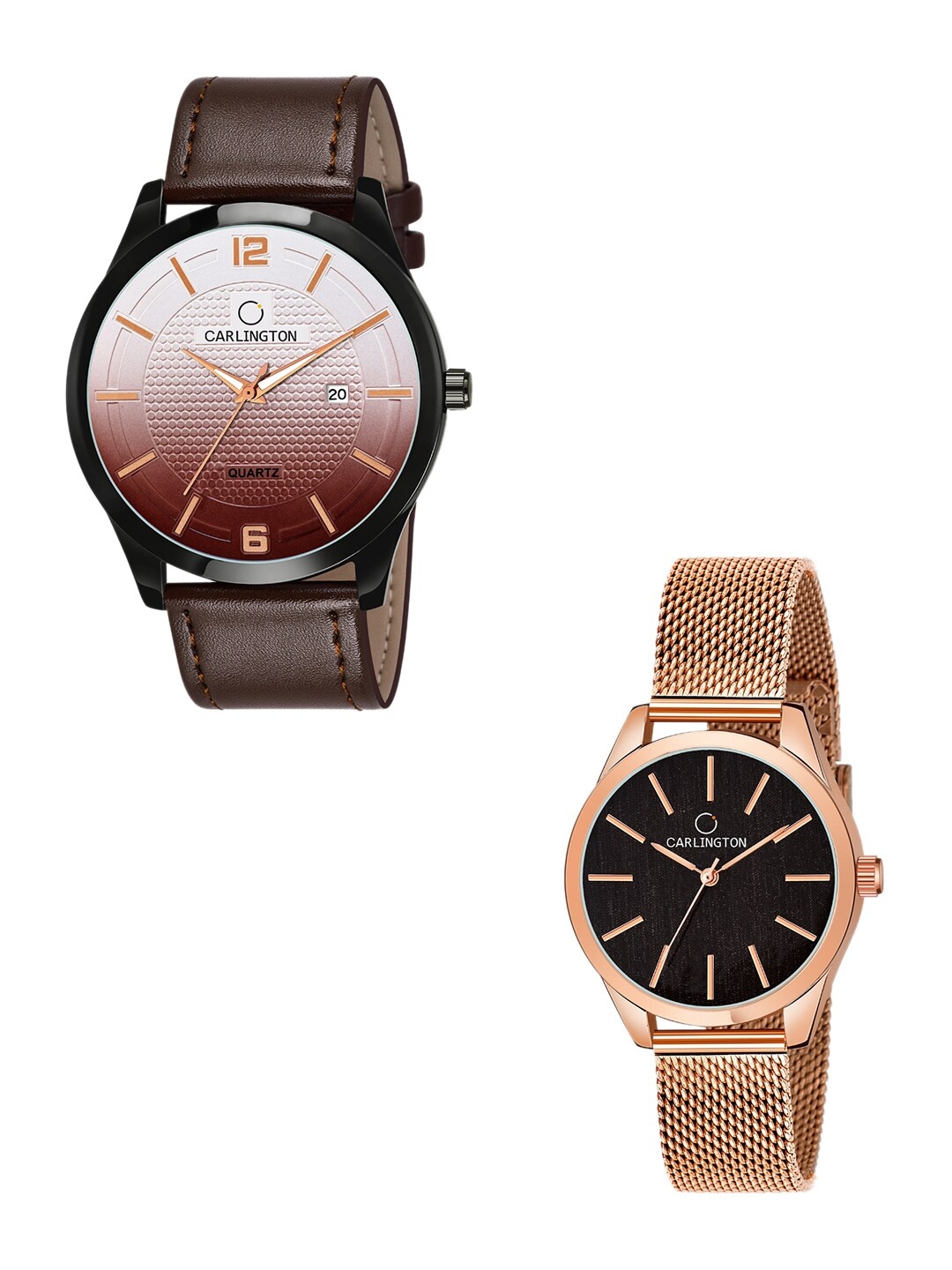 CARLINGTON Unisex Multicoloured Dial & Multicoloured Leather Straps Analogue Watch, Brown
CARLINGTON Unisex Multicoloured Dial & Multicoloured Leather Straps Analogue Watch, Brown