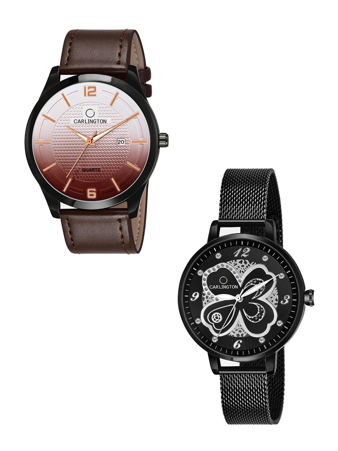 CARLINGTON Unisex Multicoloured Dial & Multicoloured Leather Straps Analogue Watch Combo CT1010 Brown -
CARLINGTON Unisex Multicoloured Dial & Multicoloured Leather Straps Analogue Watch Combo CT1010 Brown -