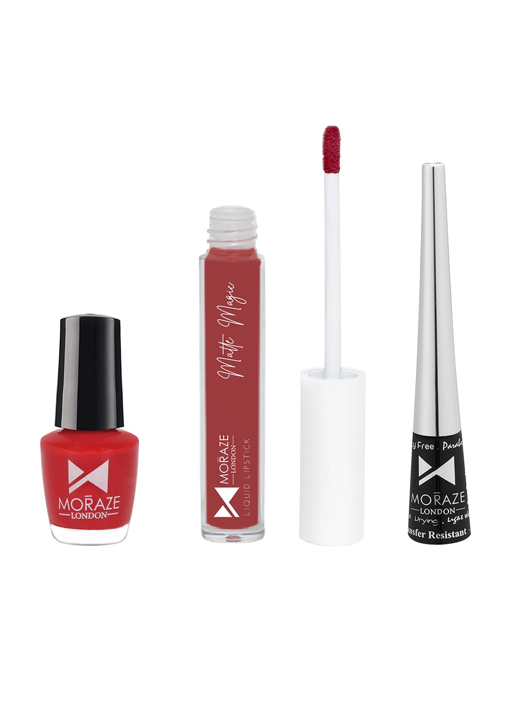 Moraze Pack of Nail Polish (Watermelon), Eyeliner, & Liquid Lipstick (Sorry Not Sorry), Multi
Moraze Pack of Nail Polish (Watermelon), Eyeliner, & Liquid Lipstick (Sorry Not Sorry), Multi