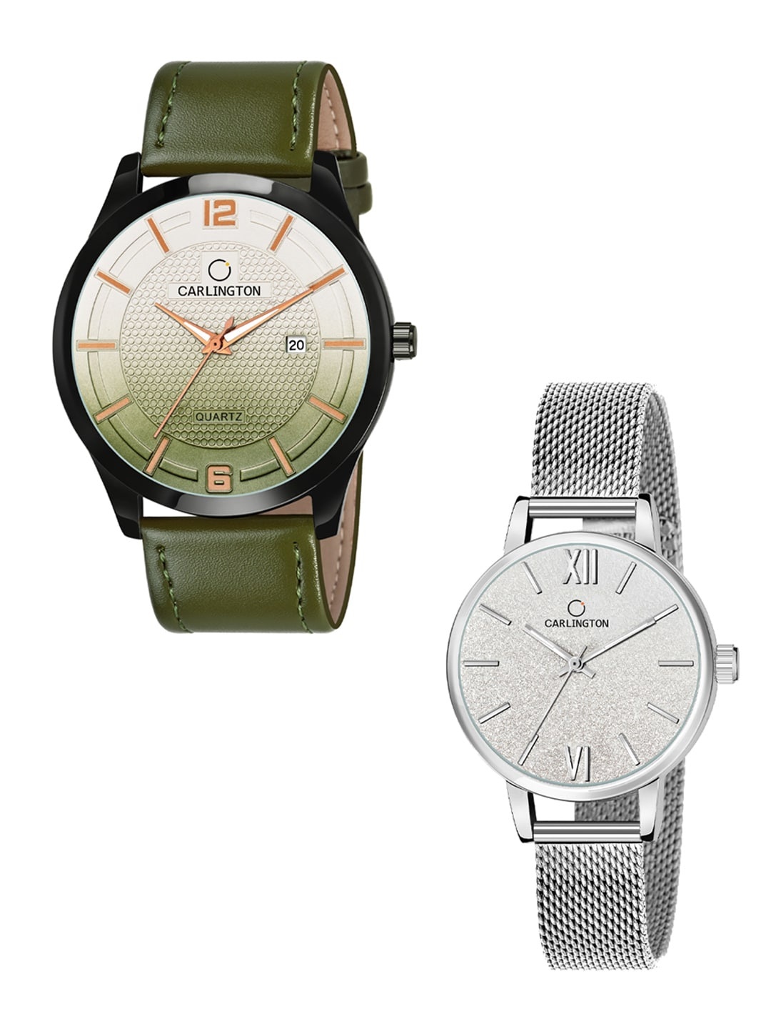 CARLINGTON Unisex Multicoloured Dial & Multicoloured Leather Bracelet Style Straps Analogue Watch Combo, Green
CARLINGTON Unisex Multicoloured Dial & Multicoloured Leather Bracelet Style Straps Analogue Watch Combo, Green