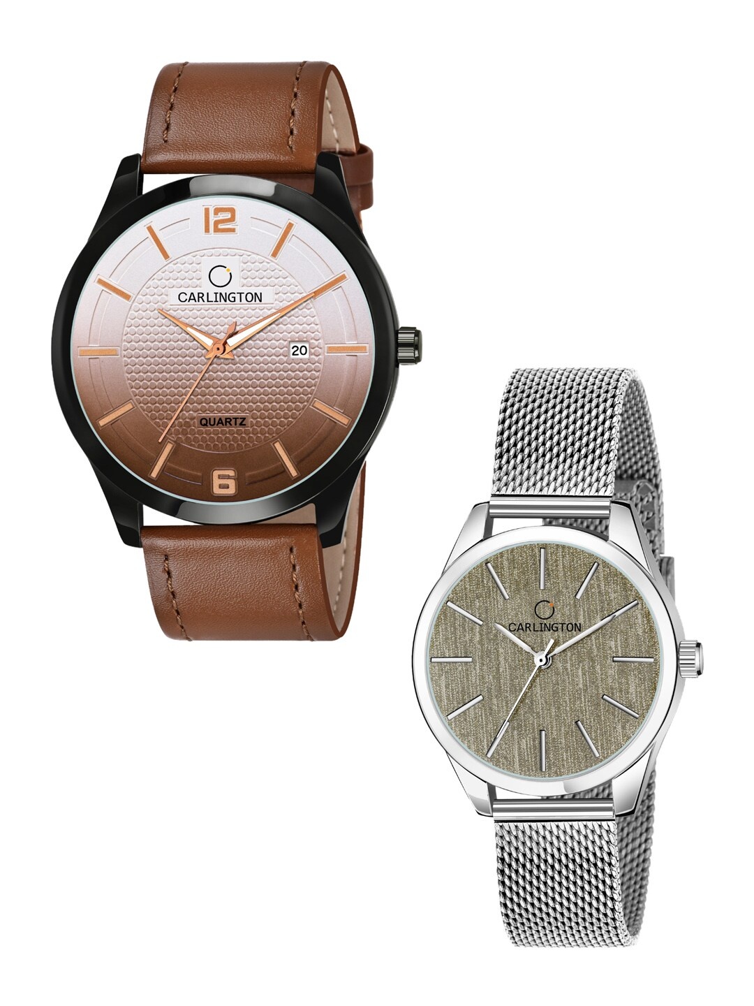 CARLINGTON Unisex Multicoloured Dial & Leather Bracelet Style Straps Analogue Watch Combo, Tan
CARLINGTON Unisex Multicoloured Dial & Leather Bracelet Style Straps Analogue Watch Combo, Tan