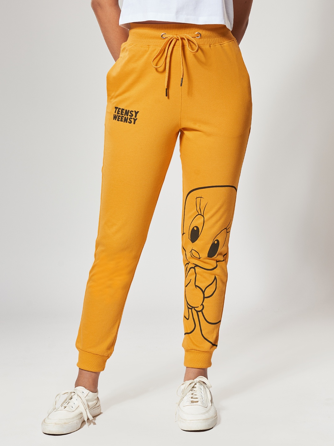 The Souled Store Women Yellow Looney Tunes-Teensy Weensy Straight Fit Cotton Joggers
The Souled Store Women Yellow Looney Tunes-Teensy Weensy Straight Fit Cotton Joggers