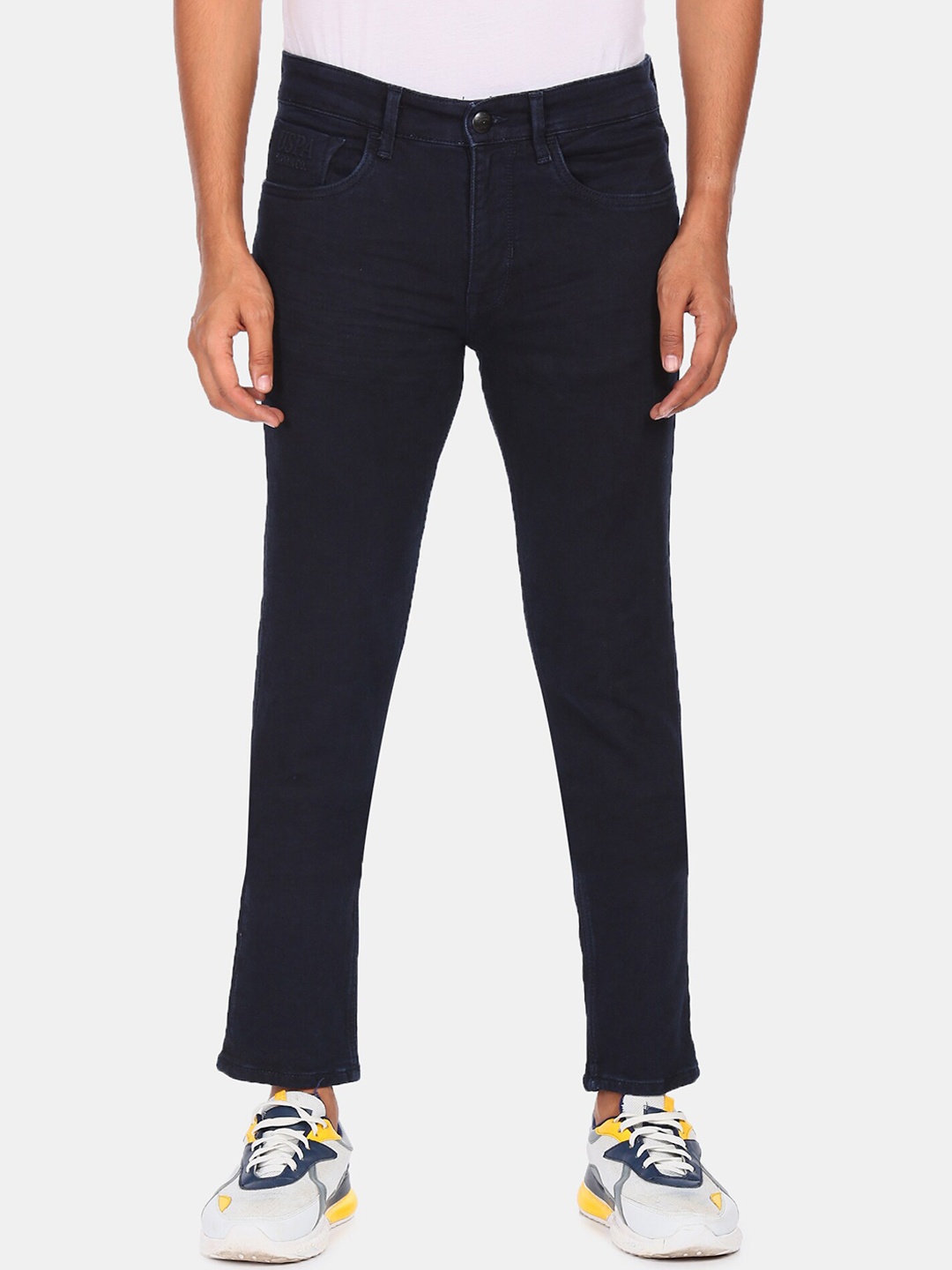 U.S. Polo Assn. Denim Co. Men Navy Blue Solid Clean Look Tapered Fit Stretchable Jeans
U.S. Polo Assn. Denim Co. Men Navy Blue Solid Clean Look Tapered Fit Stretchable Jeans