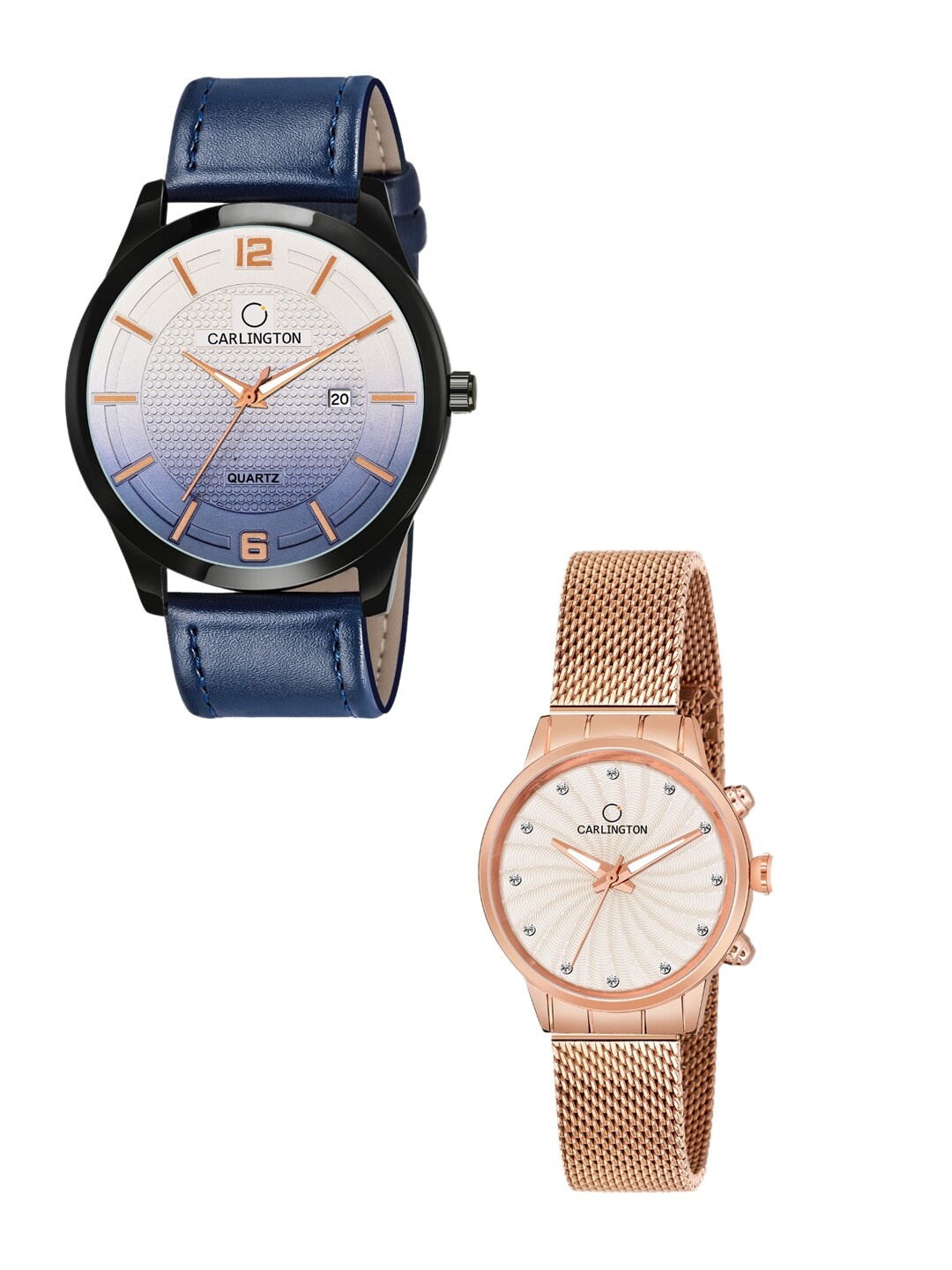 CARLINGTON Set Of 2 Multicoloured Dial & Leather Strap Analogue Watch CT1010-CT2017, Blue
CARLINGTON Set Of 2 Multicoloured Dial & Leather Strap Analogue Watch CT1010-CT2017, Blue
