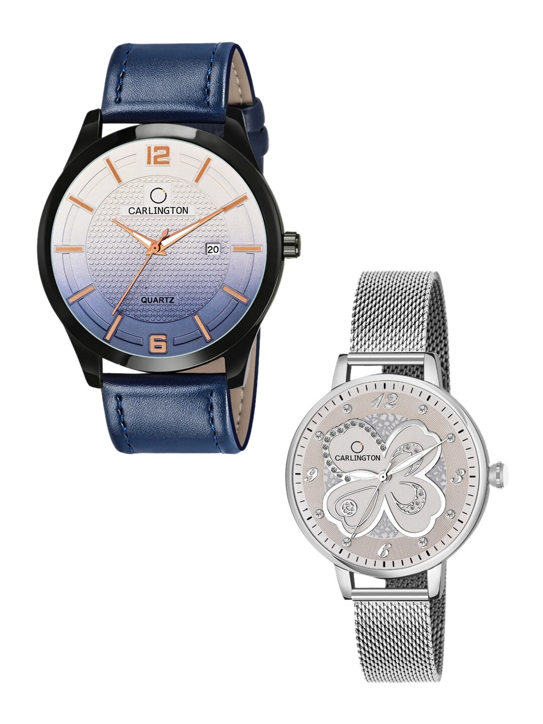 CARLINGTON Set Of 2 Multicoloured Dial & Leather Straps Analogue Watch CT1010 CT2019, Blue
CARLINGTON Set Of 2 Multicoloured Dial & Leather Straps Analogue Watch CT1010 CT2019, Blue