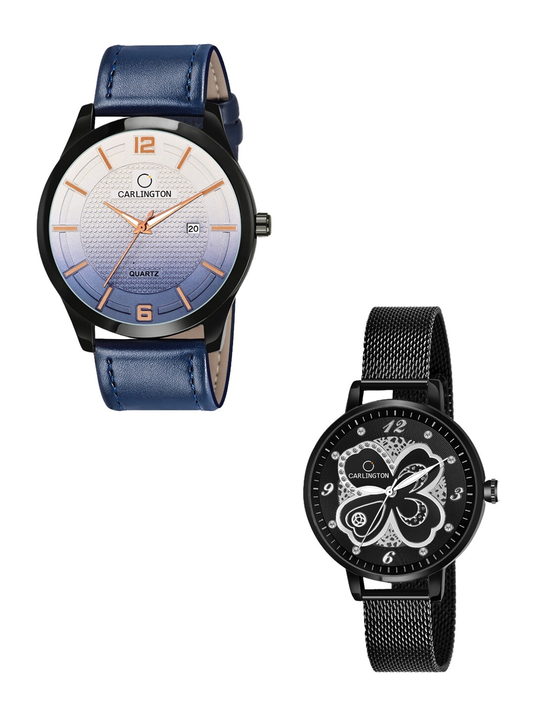 CARLINGTON Set Of 2 Multicoloured Dial & Leather Strap Analogue Watch CT1010-CT2019, Blue
CARLINGTON Set Of 2 Multicoloured Dial & Leather Strap Analogue Watch CT1010-CT2019, Blue