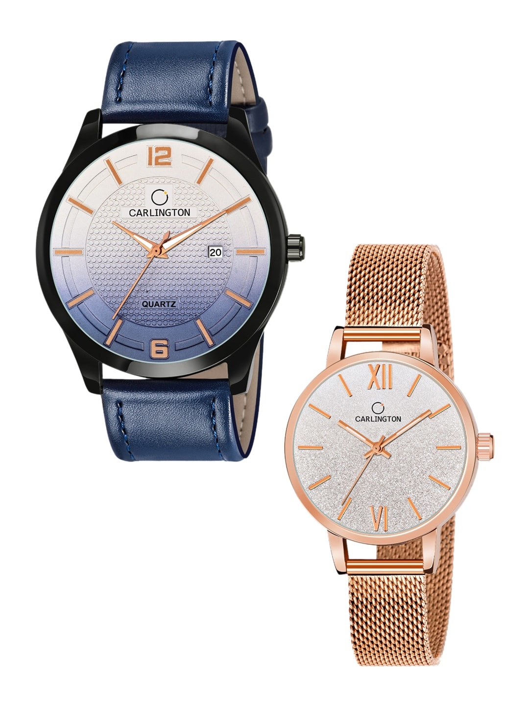 CARLINGTON Set Of 2 Multicoloured Dial & Leather Straps Analogue Watch CT1010 CT2018, Blue
CARLINGTON Set Of 2 Multicoloured Dial & Leather Straps Analogue Watch CT1010 CT2018, Blue