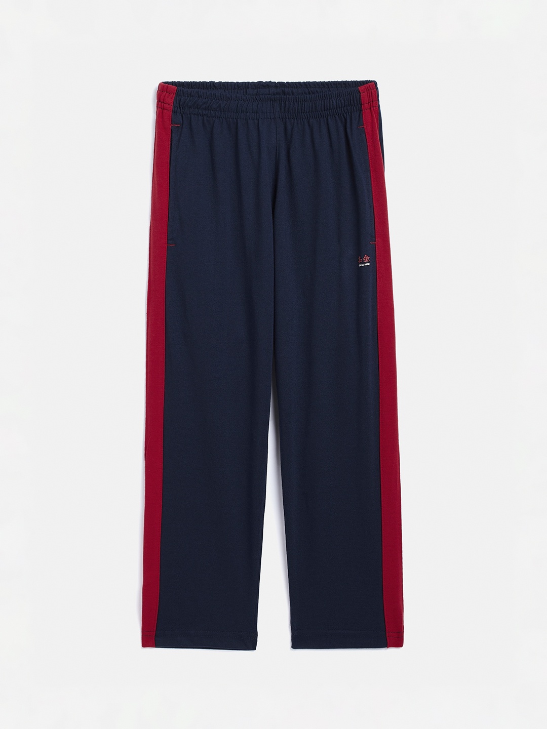 Okane Boys Navy Blue Solid Track Pants