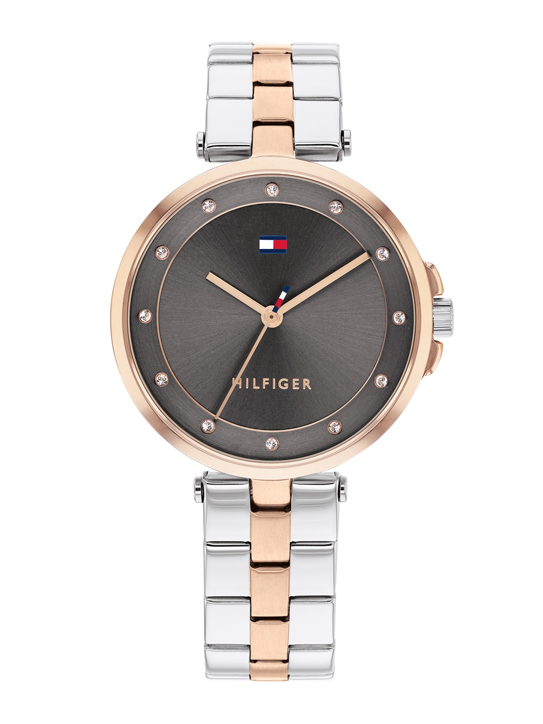 Tommy Hilfiger Women Grey Dial & Silver Bracelet Style Straps Analogue Watch TH1782377W
Tommy Hilfiger Women Grey Dial & Silver Bracelet Style Straps Analogue Watch TH1782377W