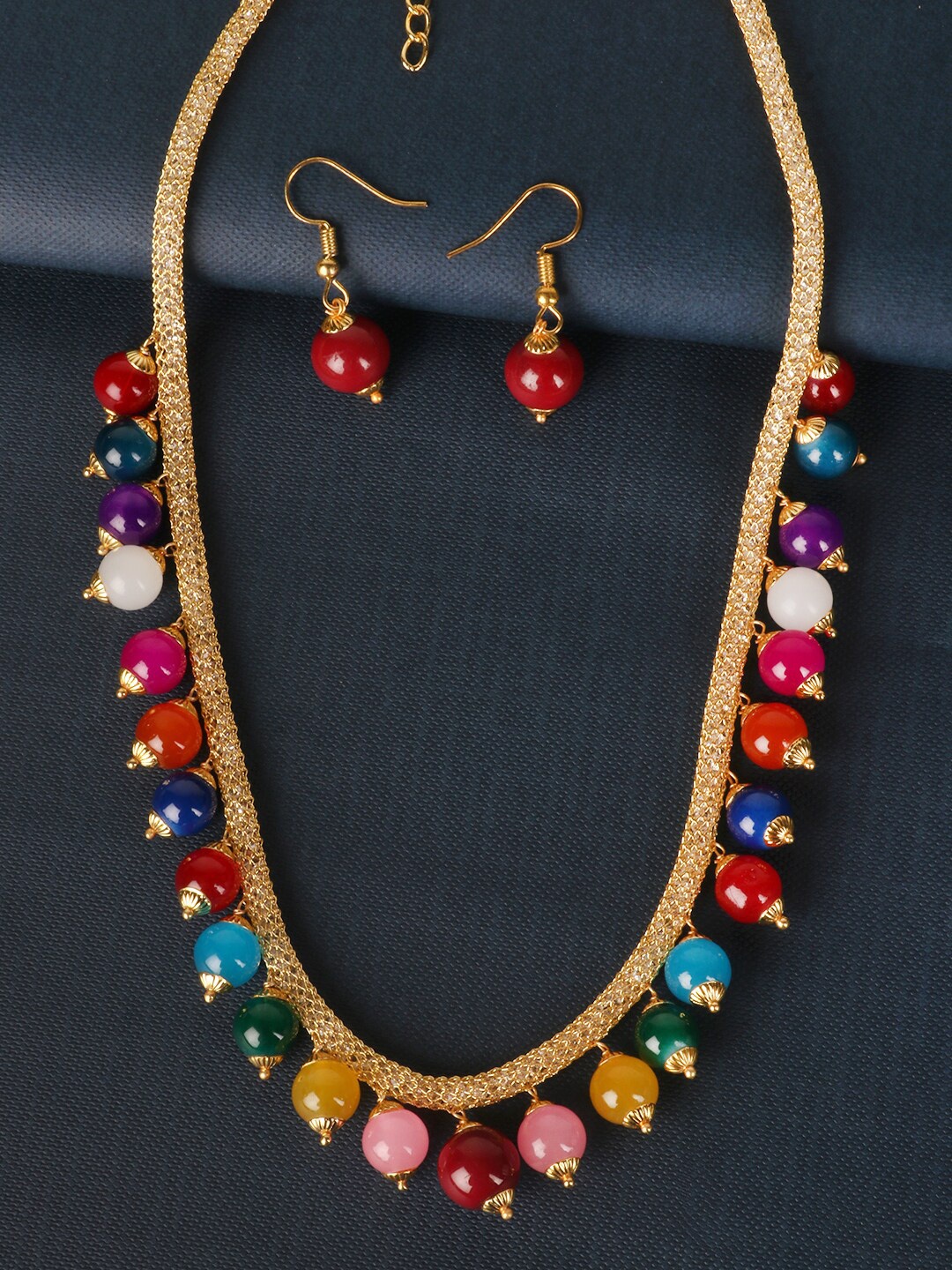 PENNY JEWELS Multcoloured Gold-Plated Handcrafted Pearl Necklace with Earrings, Multi
PENNY JEWELS Multcoloured Gold-Plated Handcrafted Pearl Necklace with Earrings, Multi