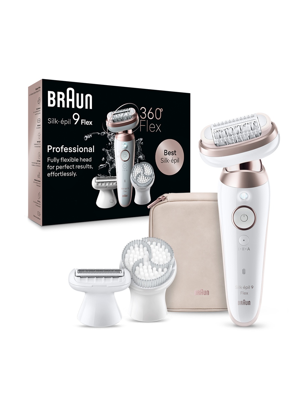 Braun Silk-Epil9 Flex 9-060 Epilator with Fully Flexible Head + Deep Body Exfoliation, White
Braun Silk-Epil9 Flex 9-060 Epilator with Fully Flexible Head + Deep Body Exfoliation, White