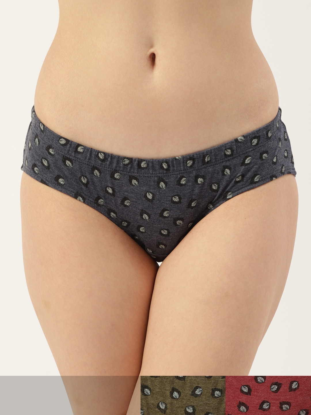 Leading Lady Women Pack of 3 Floral Print Mid-Rise Hipster Briefs HIP-9022-3, Maroon
Leading Lady Women Pack of 3 Floral Print Mid-Rise Hipster Briefs HIP-9022-3, Maroon