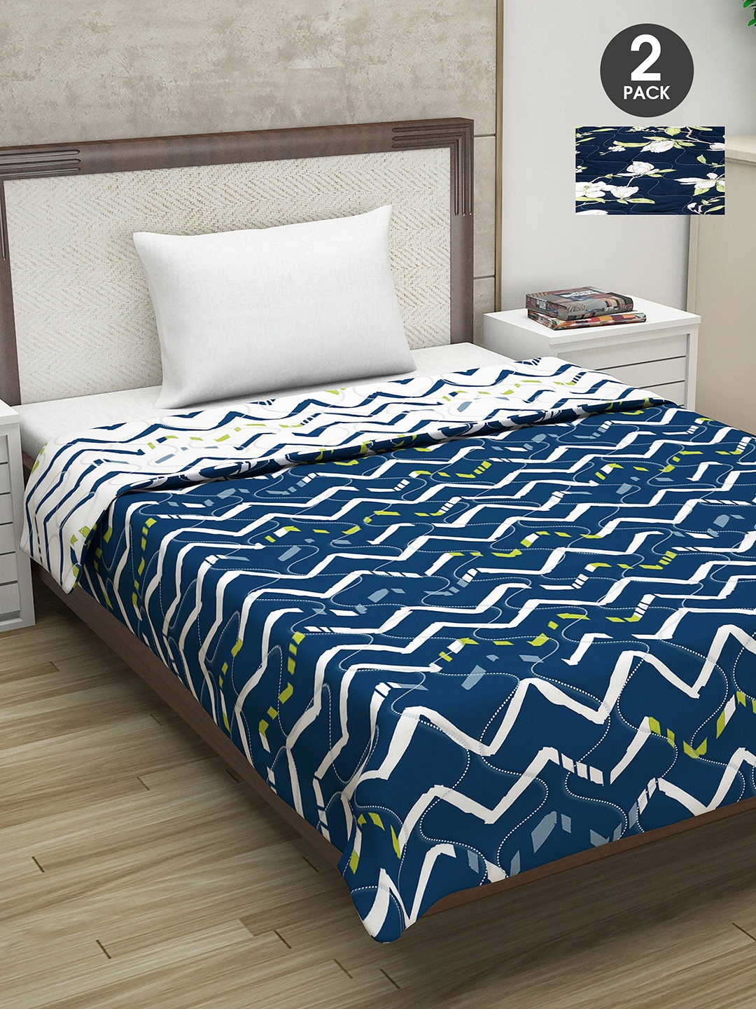 Divine Casa Navy Blue & White Set of 2 Floral Mild Winter 110 GSM Single Bed Comforter
Divine Casa Navy Blue & White Set of 2 Floral Mild Winter 110 GSM Single Bed Comforter