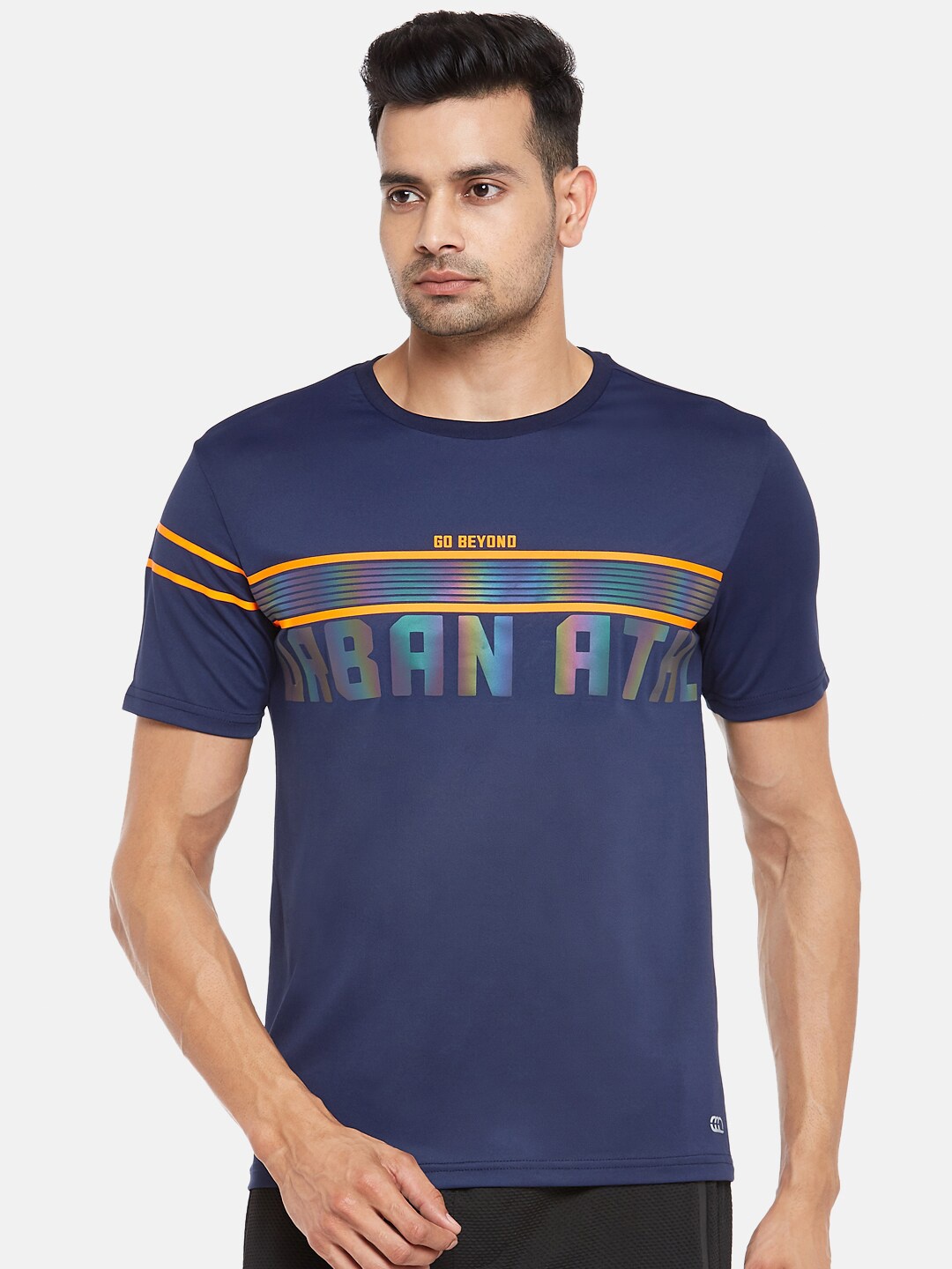 Ajile by Pantaloons Men Navy Blue & Blue Typography Pure Cotton Printed Slim Fit T-shirt
Ajile by Pantaloons Men Navy Blue & Blue Typography Pure Cotton Printed Slim Fit T-shirt
