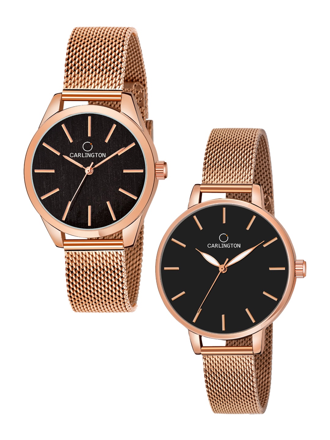CARLINGTON Women Pack Of 2 Gold Toned Stainless Steel Bracelet Style Analogue Watches
CARLINGTON Women Pack Of 2 Gold Toned Stainless Steel Bracelet Style Analogue Watches