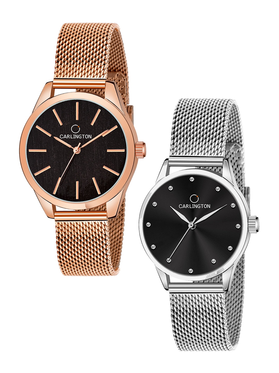 CARLINGTON Women Set Of 2 Multicoloured Dial & Stainless Steel Watch CT2001-CT2009, Multi
CARLINGTON Women Set Of 2 Multicoloured Dial & Stainless Steel Watch CT2001-CT2009, Multi