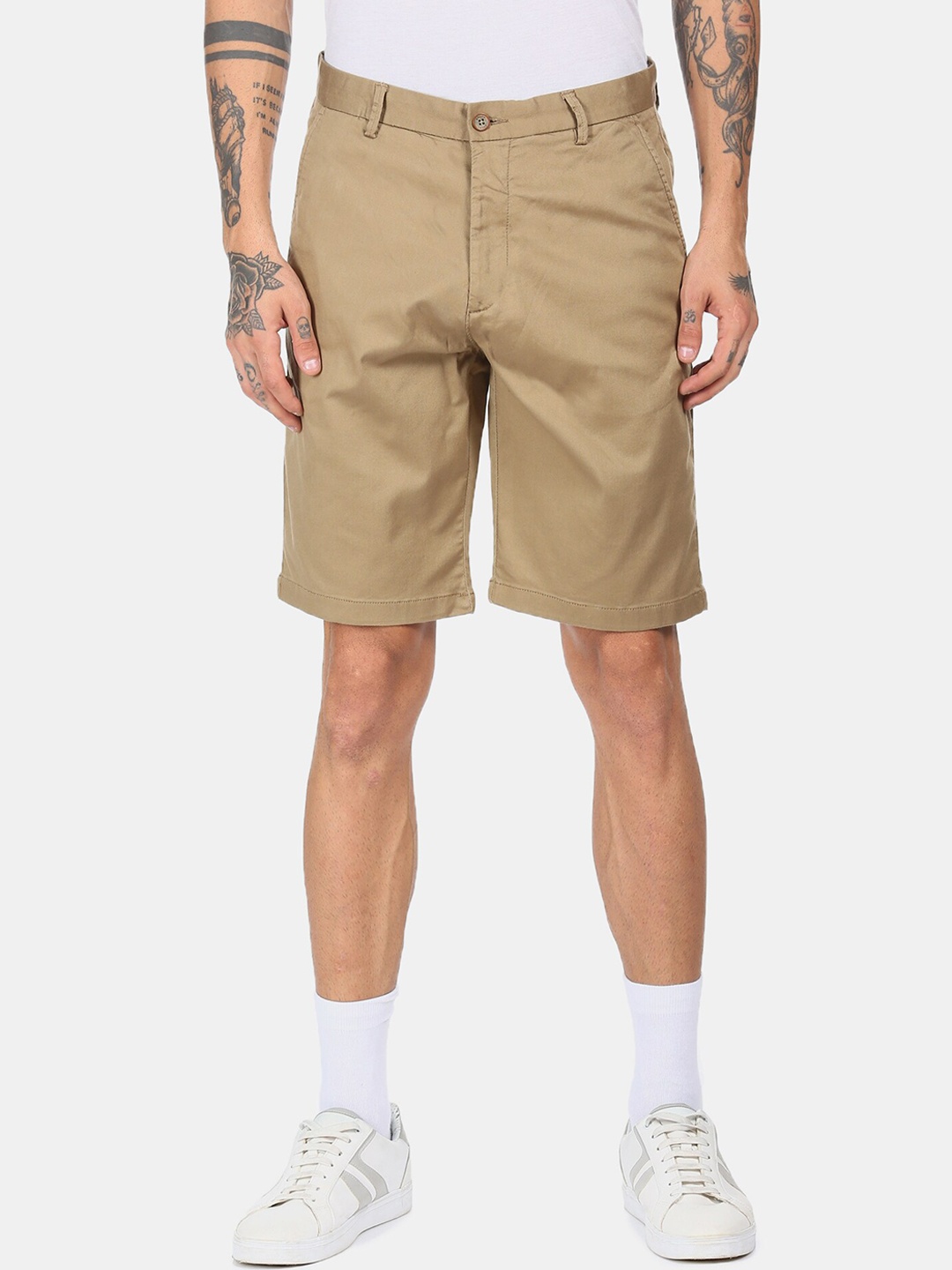 Arrow Sport Men Beige Regular Shorts
