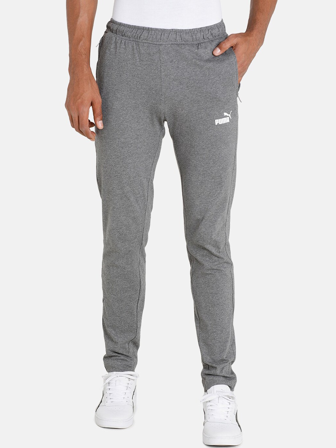Puma Men Grey Solid Regular Fits Sports Track Pants